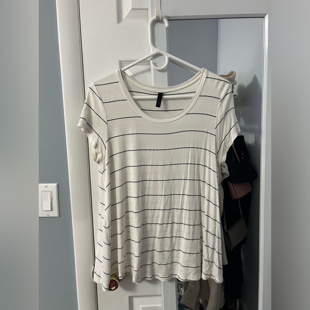 Full Tilt Striped Flowy Shirt - Size L